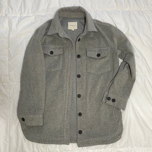 Grey oversized shacket